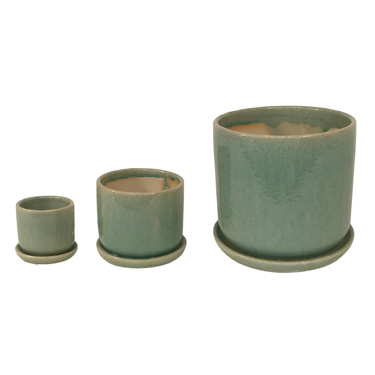 Famke Ceramic Vase with Saucer