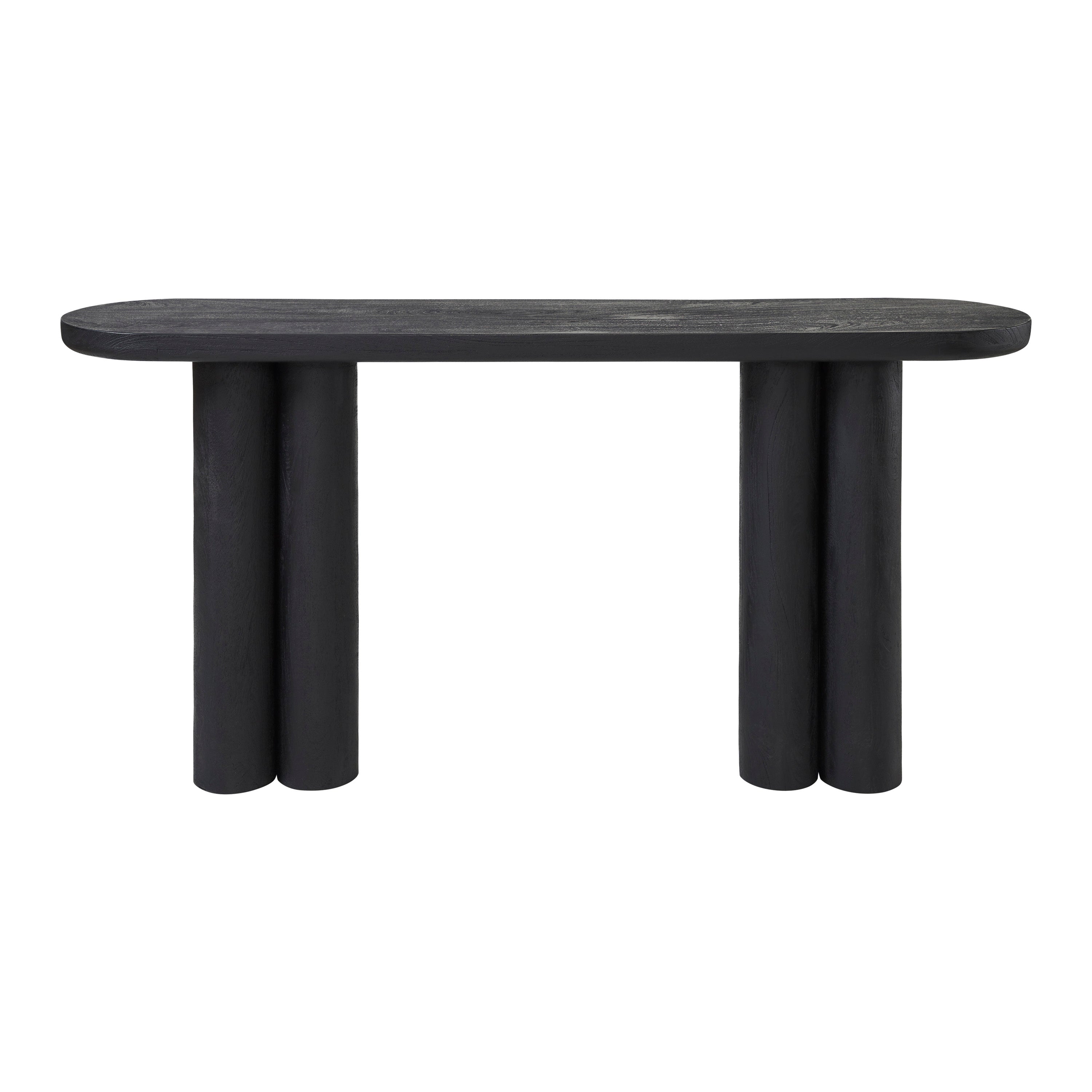 Dayna Indoor Mango Wood Console Table, Black