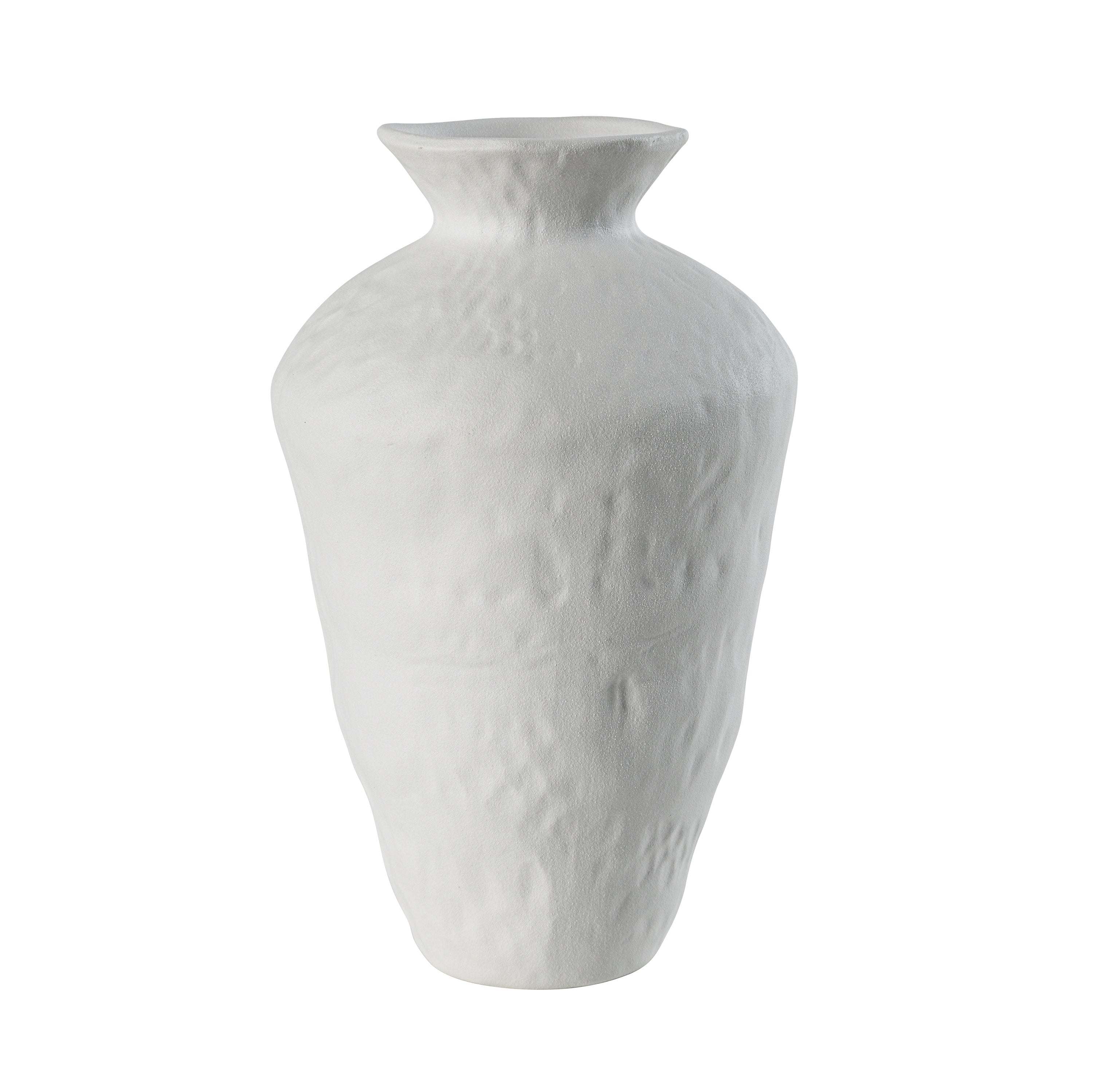 Melton Indoor Porcelain Ceramic Vase, Matte Off-White