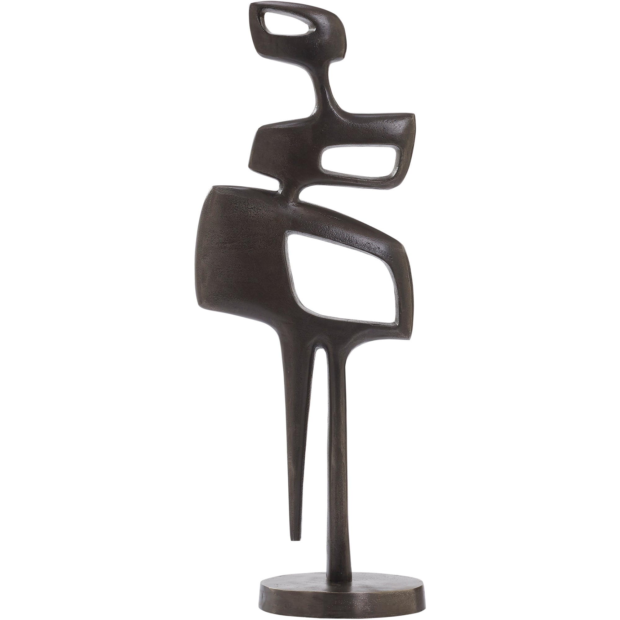 Pacino Indoor Aluminum Statue, Antique Nickel