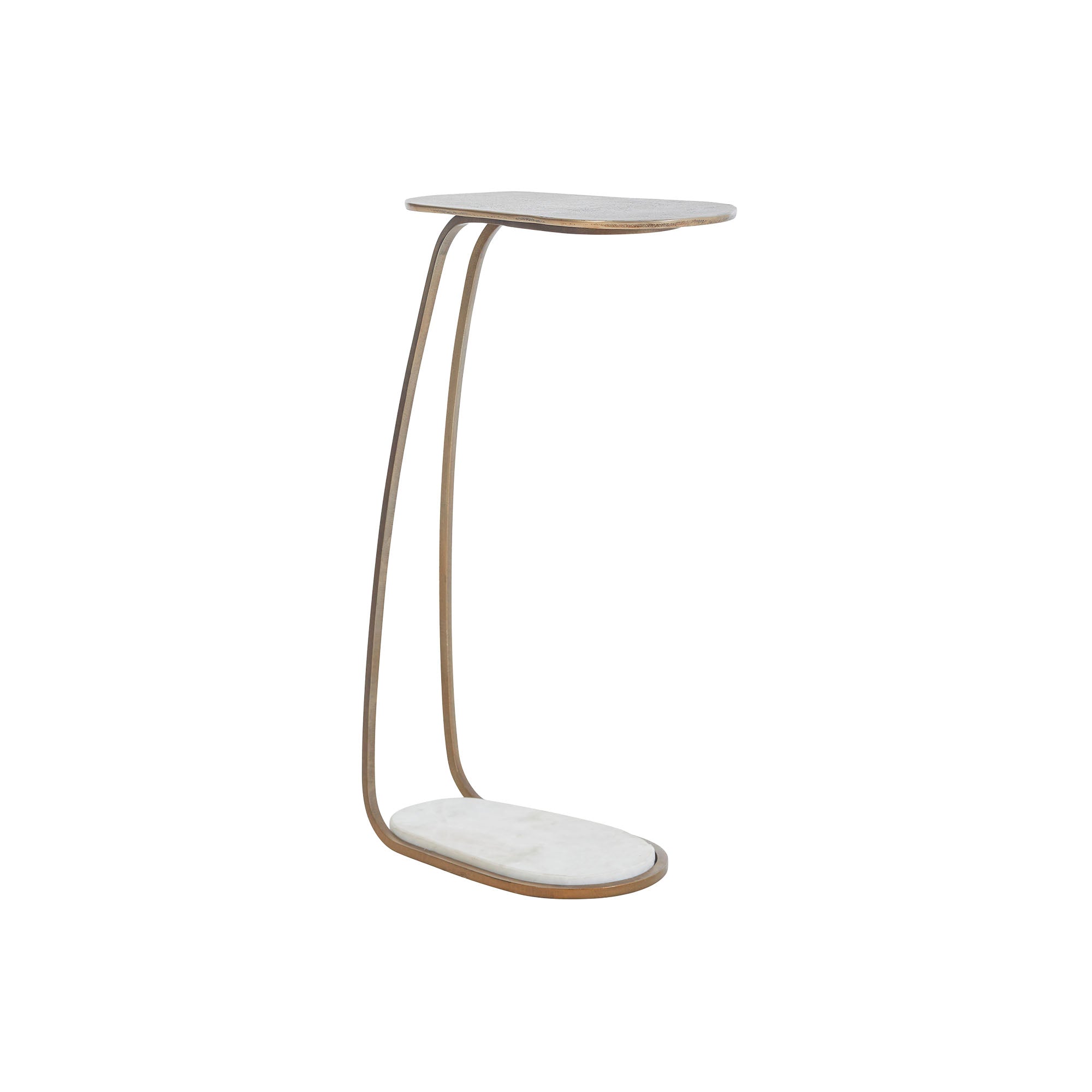 Balam Indoor Aluminum Table, Antique Brass